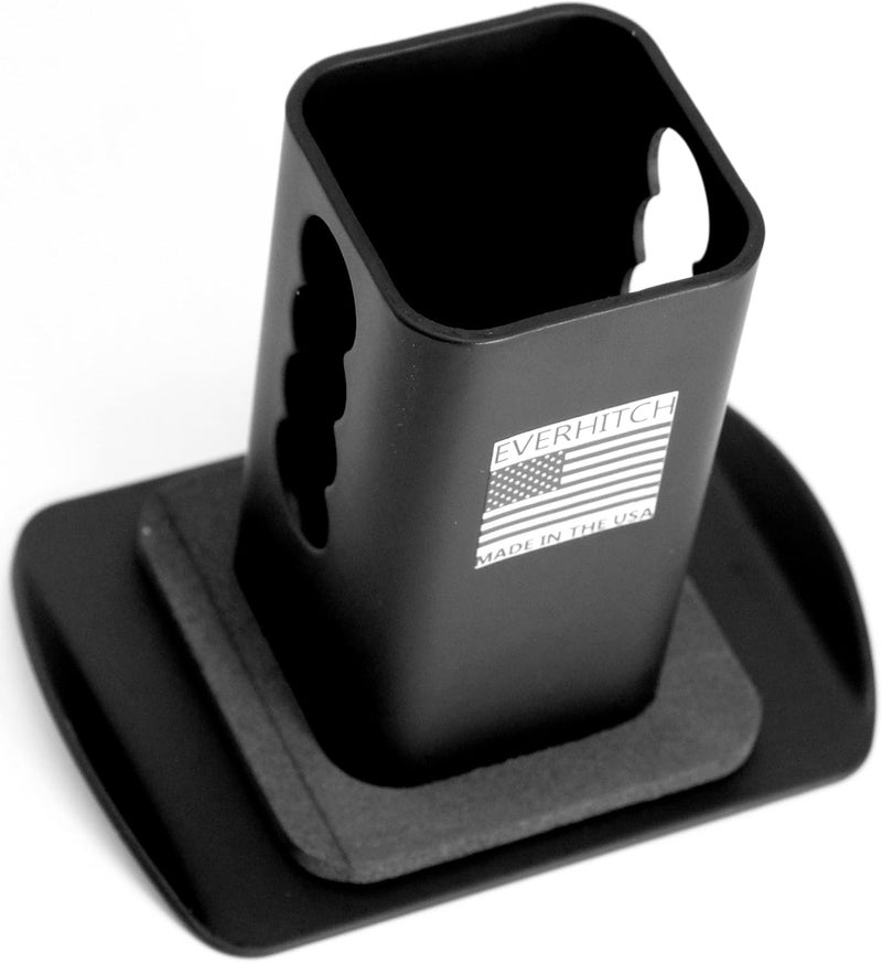 eVerHITCH Blank Metal Hitch Cover (Fits 2" Receiver, Black 3"x4") - Image 2